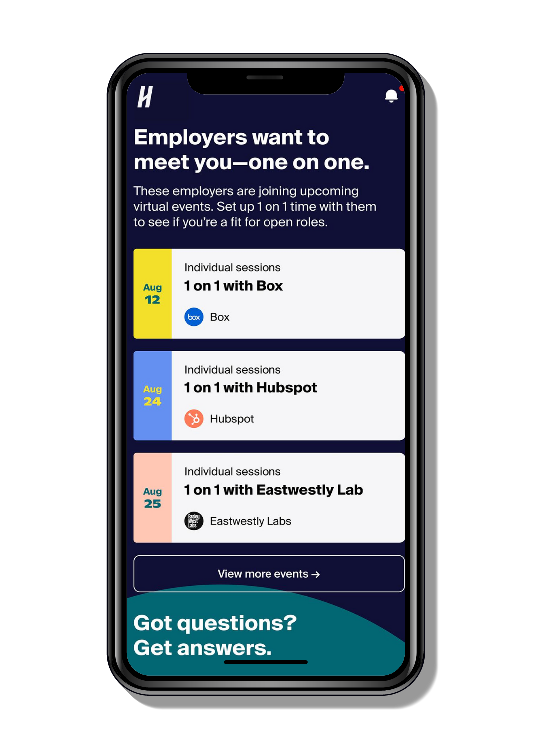 iphone with Handshake page