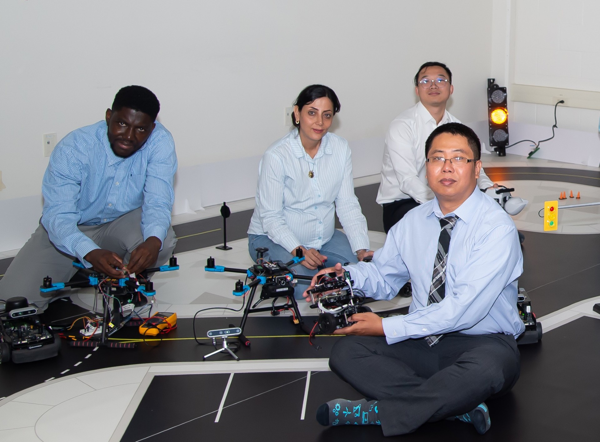 Professor Meng with Graduate Students