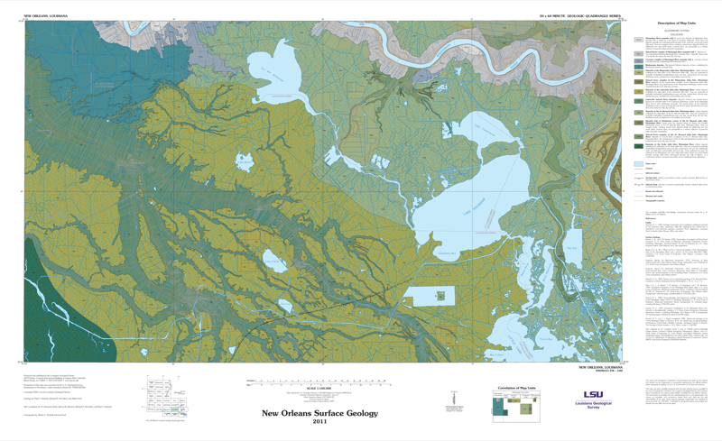 New Orleans Surface Geology