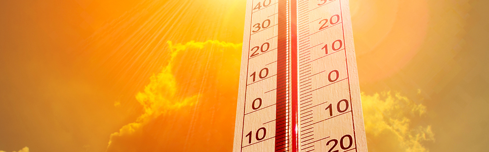 thermometer on a hot day